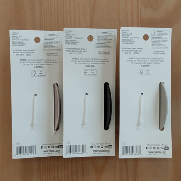 Scunci I Was a Plastic Bottle Hair Claw Clip Set 3 - Picture 5 of 8